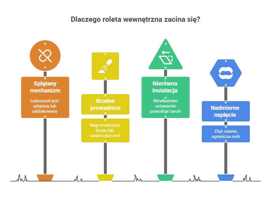 jak naprawić roletę wewnętrzną
